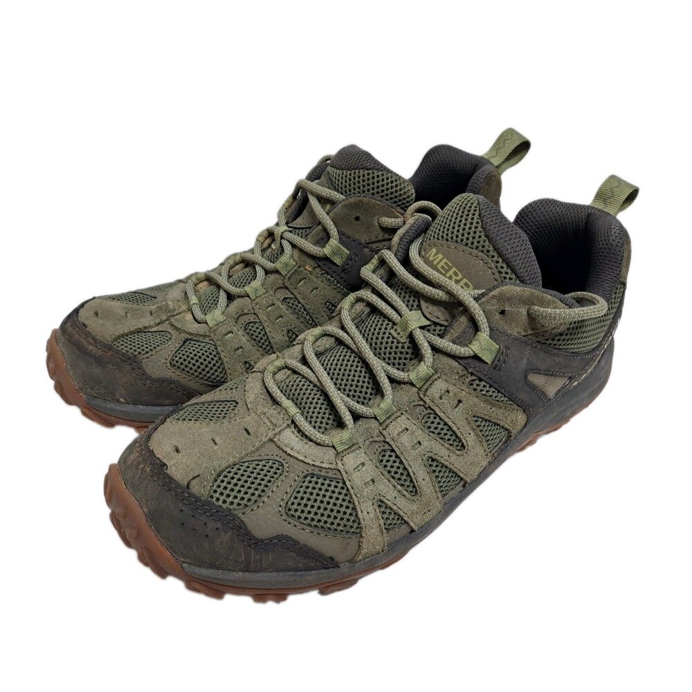 Merrell Accentor 3 Hiking Shoes Mens Size 9 J500411 Olive Moss Green Leather